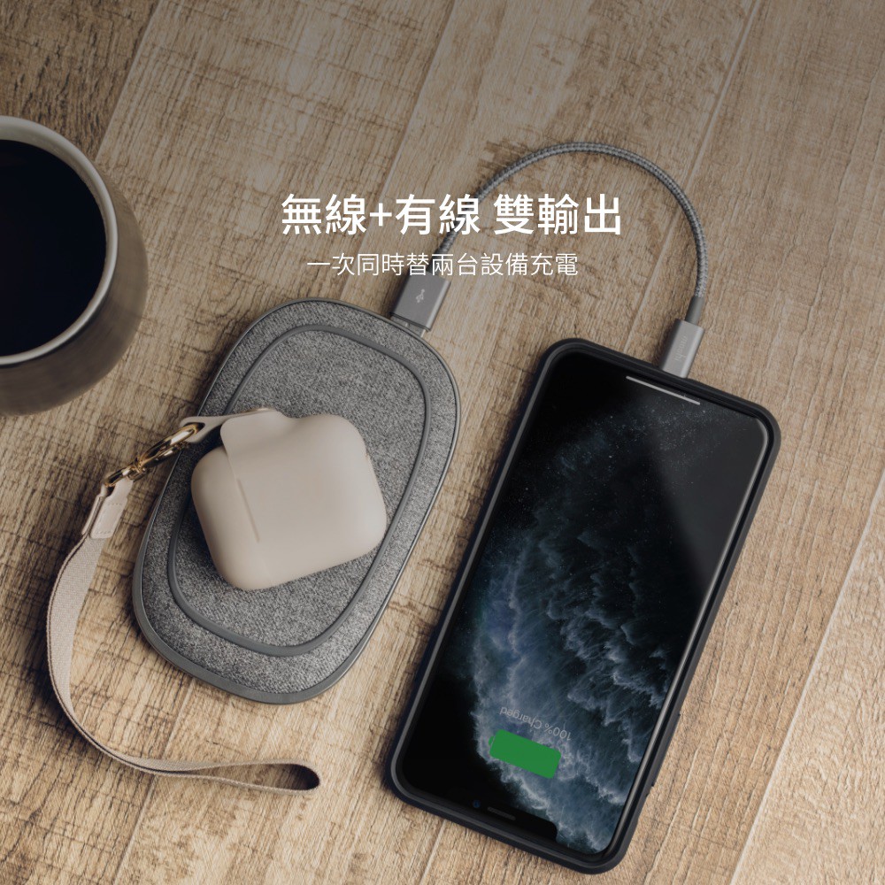 Moshi Porto Q 5K (EPP)無線充電行動電源 可充 AirPods / AirPods Pro-北歐灰, , large