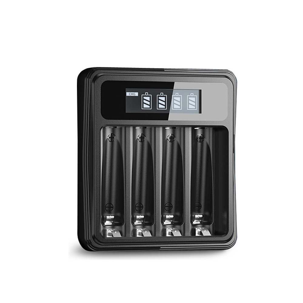 【iNeno】1.5V鋰電池專用液晶顯示充電器 3號/AA 4號/AAA(4槽獨立快充), , large
