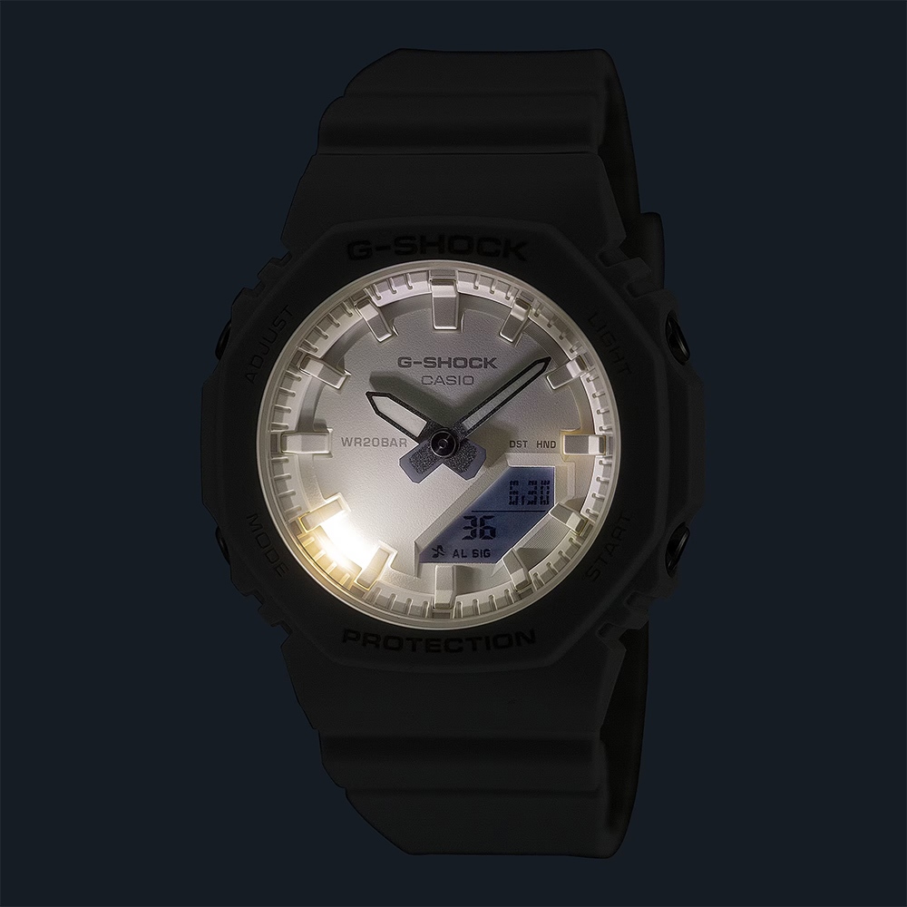 CASIO 卡西歐 G-SHOCK X ITZY 單色美學 八角 雙顯女錶 GMA-P2100-7A, , large