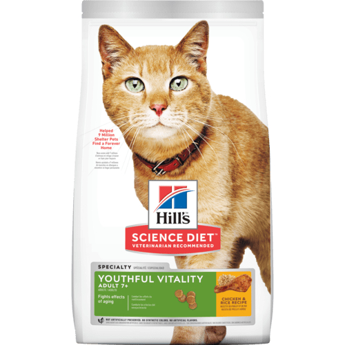 【Hills 希爾思】成貓7歲以上 高齡活力 雞肉與米特調食譜1.36KG (10777), , large