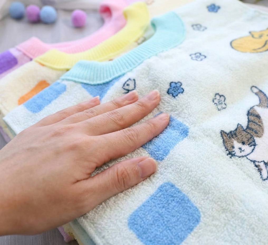 [Kaimei Cotton Industry] 8-pack Random Excellent MIT Made in Taiwan Skin-friendly Cotton Soft Pure Cotton Absorbent Children's Bib Cat Style, , large