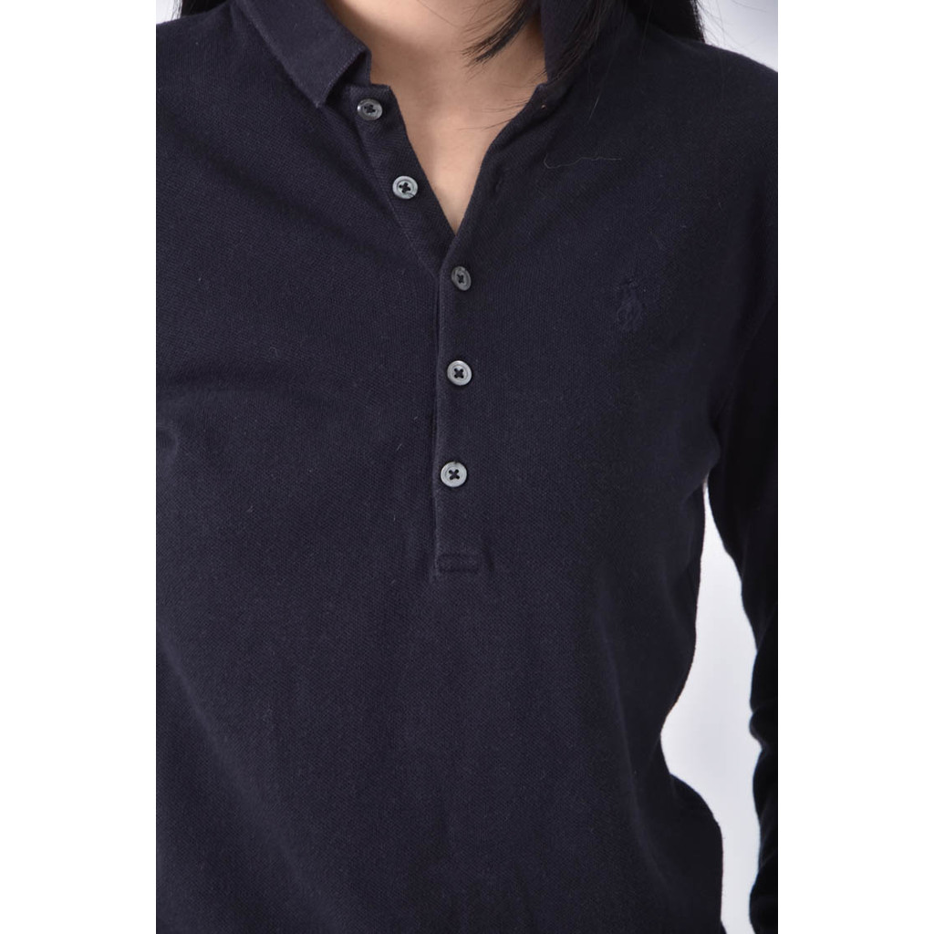 (S) ralph lauren排扣藍色長袖上衣二手衣, , large