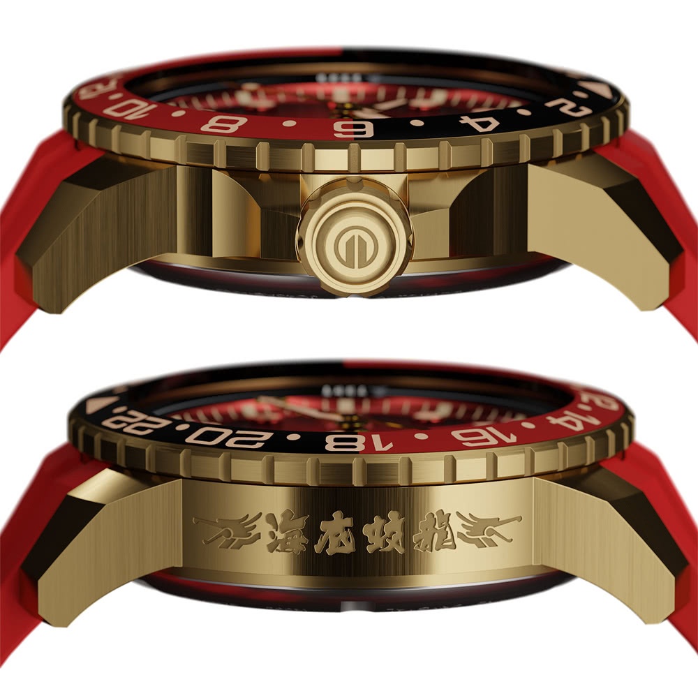 elegantsis 愛樂時 海龍蛙兵 50週年紀念 GMT 青銅機械錶 ELJO43AS-ARB NB01LC, , large