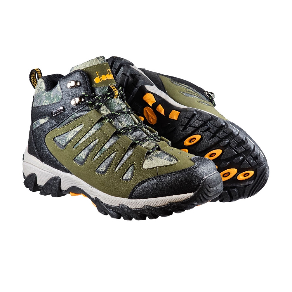 DIADORA迪亞多那 抗水機能越野鞋 男運動鞋 男鞋 登山鞋 防水 寬楦 足弓支撐 緩衝 吸震 耐磨 止滑 軍綠 卡其, , large