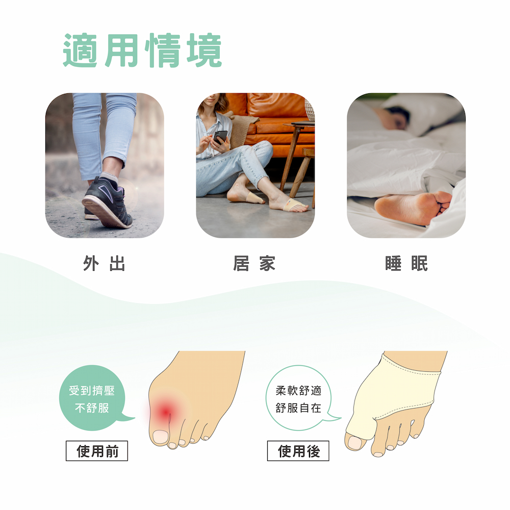 【GelSmart吉斯邁】拇趾偏斜防磨分趾墊-包布型-1入(左右腳通用、1.1cm分趾墊、MG-GBN115F), , large
