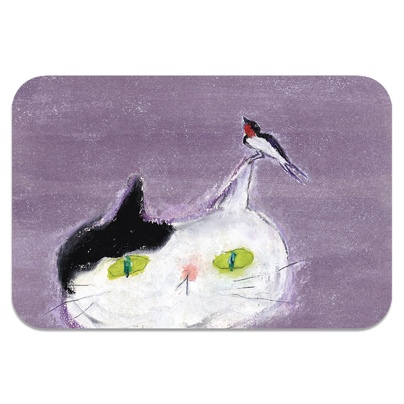 【怪獸】新銳設計師 10秒頂吸 軟式珪藻土吸水地墊 DUCKY SHEN (60x40cm) -Swallow Meow, , large