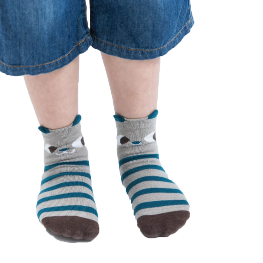 【現貨】MIT台灣製趣味立體止滑童短襪-嘿嘿貓 HP5059, , large