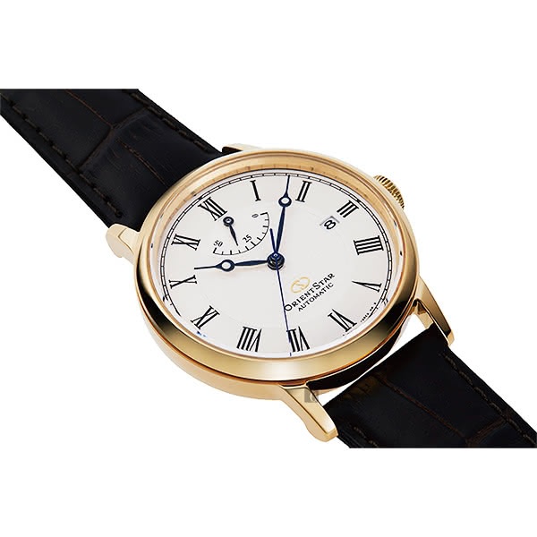 ORIENT 東方錶 東方之星 CLASSIC 羅馬機械錶-金框x咖啡/38.7mm RE-AU0001S, , large