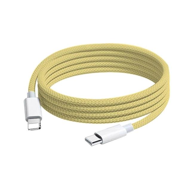 2-Pack Apple 60W Fast Charging Type-C to Lightning Turmeric Braided Cable 1M, , large