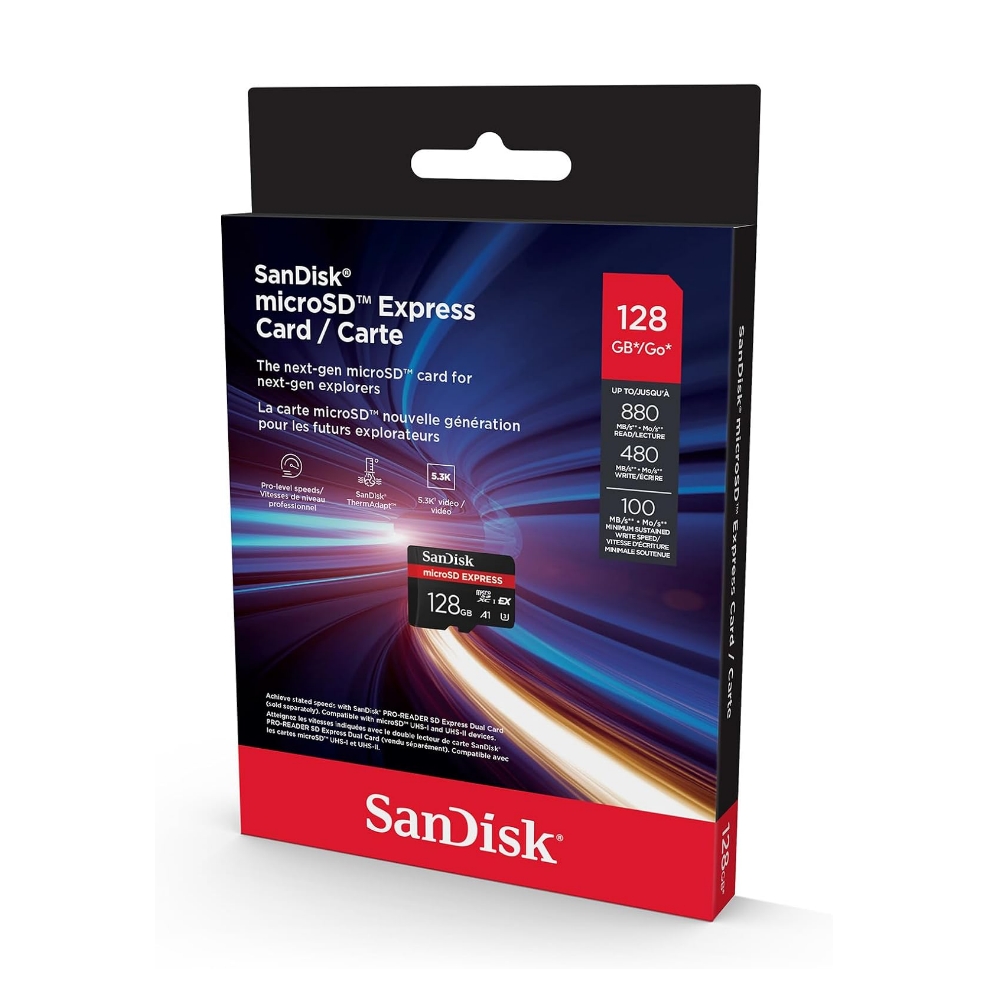 【SanDisk】 EXPRESS 128G UHS-I U3 A1 microSDXC 記憶卡, , large