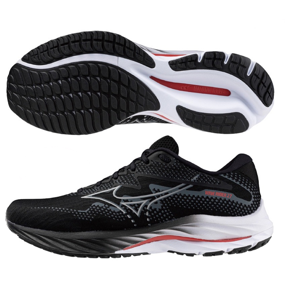 MIZUNO WAVE RIDER 27 超寬楦 男慢跑鞋 路跑鞋 休閒鞋 工作鞋 J1GC230452 24SSO, , large