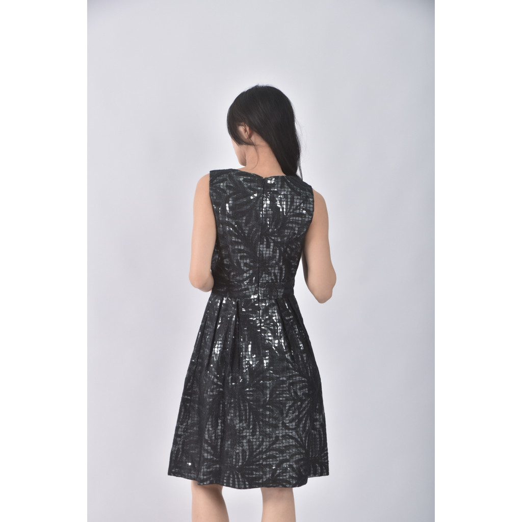 (S) vivienne tam禮服亮面無袖黑色洋裝二手衣, , large