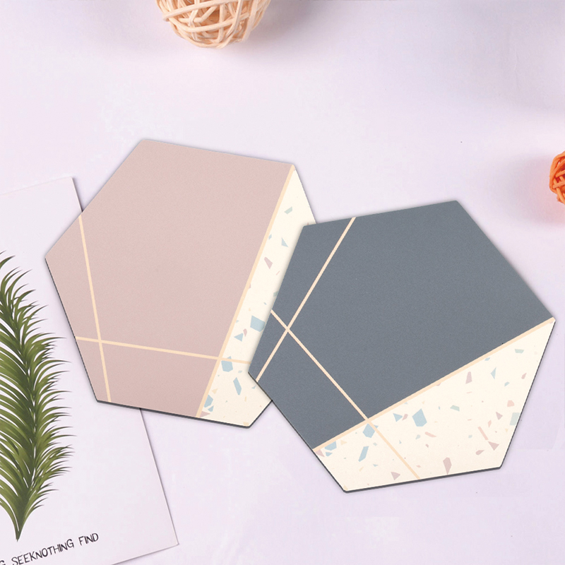 【Monster】 Morandi Terrazzo Coasters, Set of 2 (11.5x10cm) – Green & Brown, , large