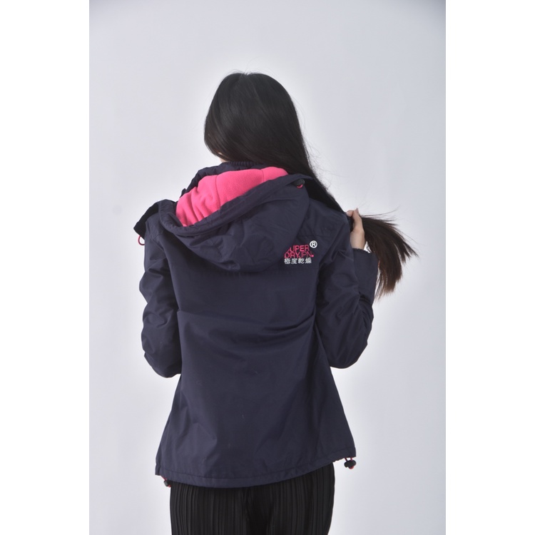 (S) 【國泰航空永續合作】superdry連帽藍色外套二手衣, , large