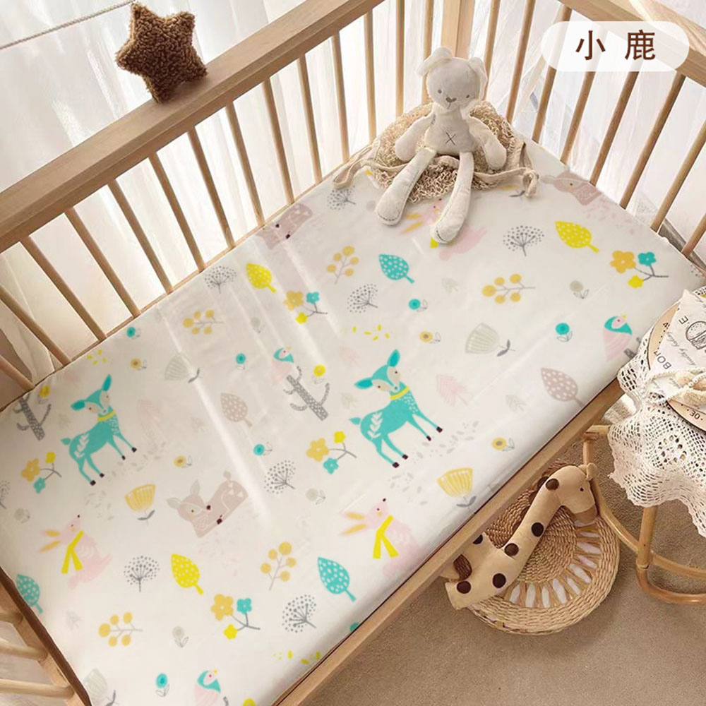 HABABY Huan'an Home Furnishings Baby Crib Slipper with Deer Design (Baby Bed Sheet, Baby's First Month Gift, Gift Box), , large