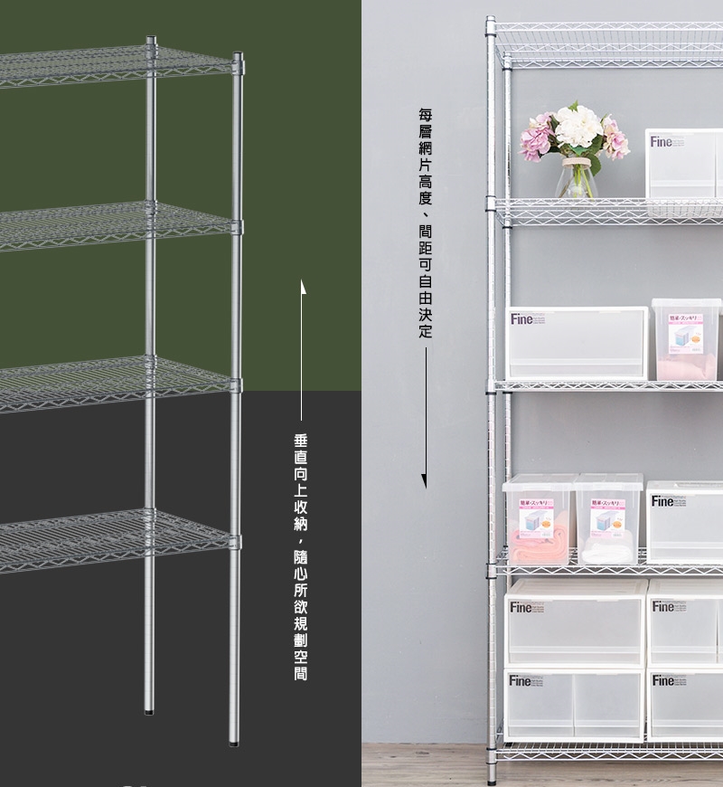 【Y HOUSE】90x60x210cm Heavy-duty four-layer iron rack Heavy-duty iron rack, , large