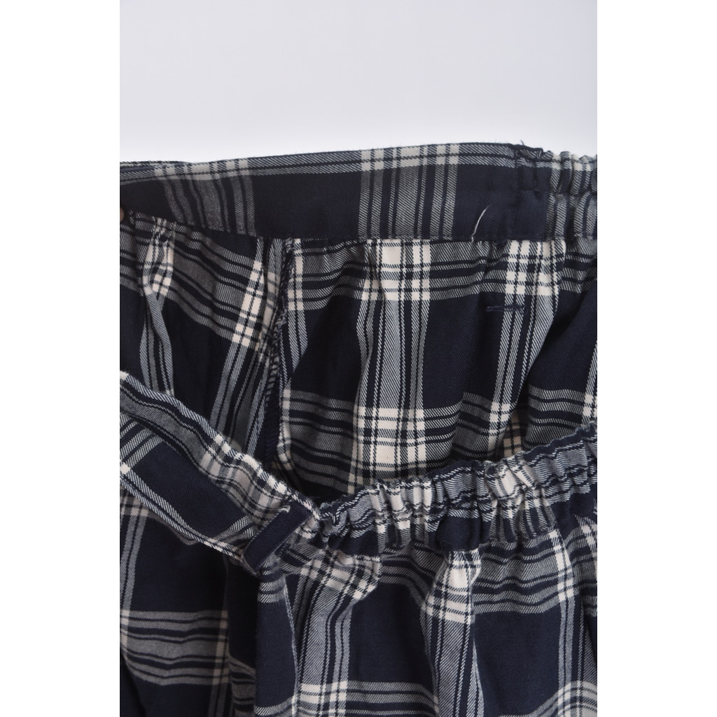 (L) 質感棉質格紋藍色長裙二手衣, , large