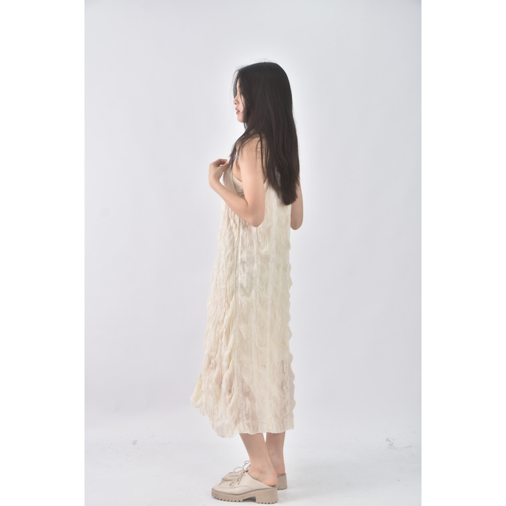 (M) baby salon氣質杏色洋裝二手衣, , large
