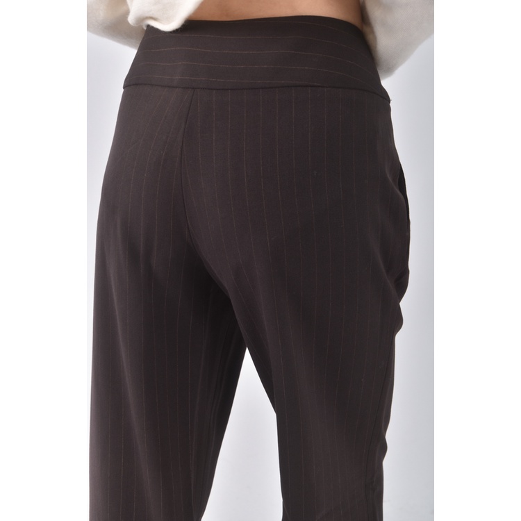 (L) single noble質感棕色長褲二手衣, , large