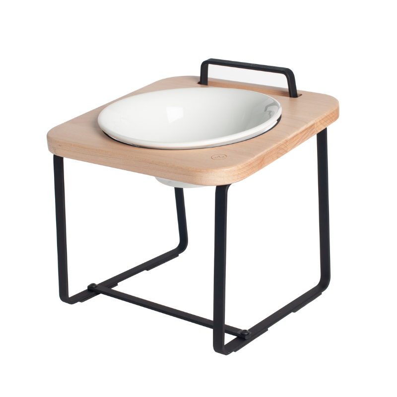 【paipaipets】 Natural Wood Elevated Pet Bowl - S/Maple, , large