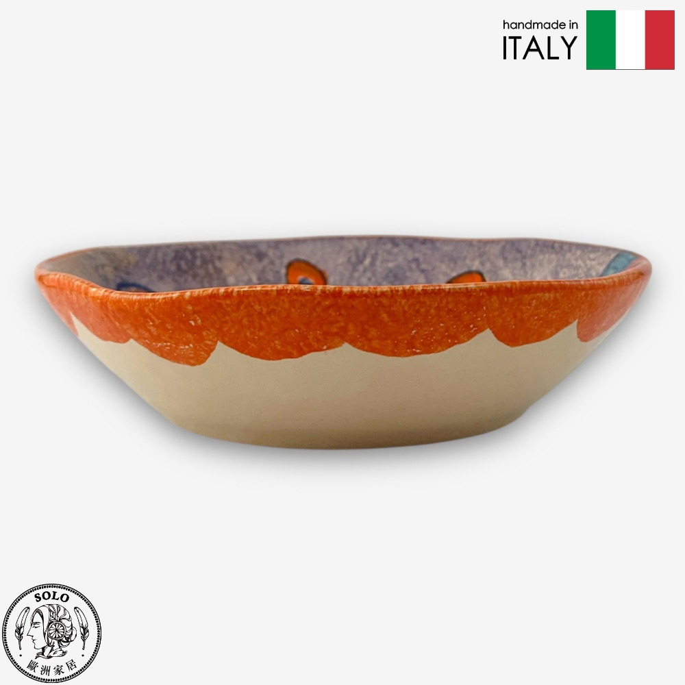 【SOLO Vintage】Modigliani Italian Pottery 19cm Pasta Plate Deep Round Plate Soup Plate Roma Amor Series, , large