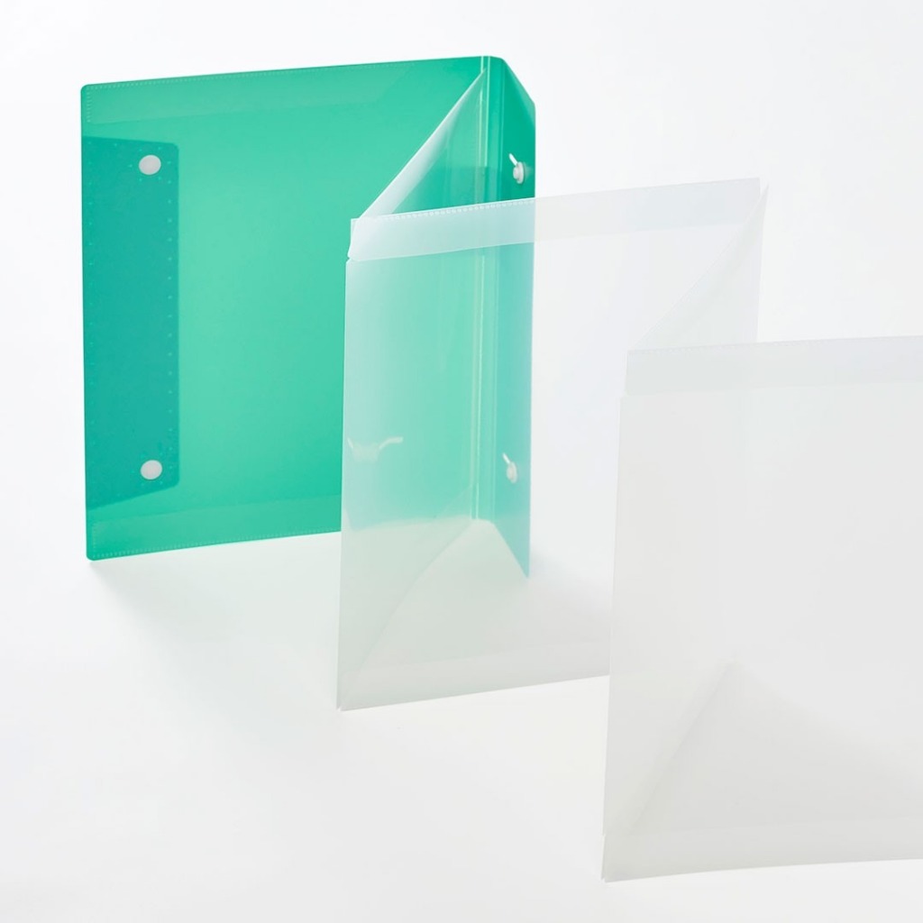 *需預訂【KING JIM】KAKIKO 8612單頁式風琴摺疊資料夾 16內袋(多色)薄荷綠, , large