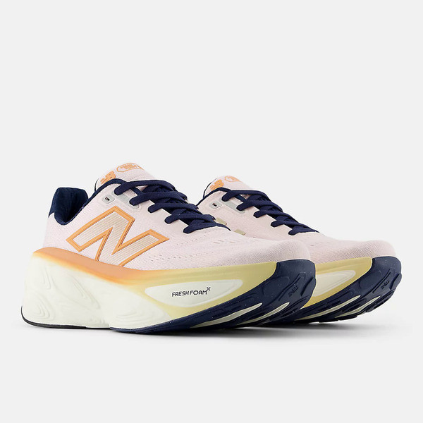 New Balance Fresh Foam X More V5 女 慢跑鞋 D寬楦 緩震 粉橘 [WMORLT5], , large