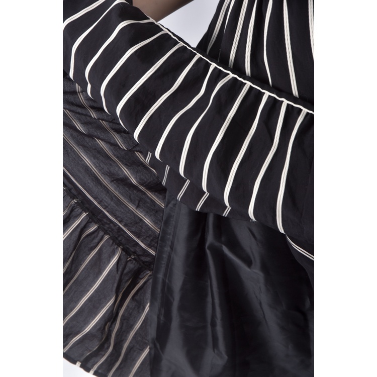 (S) 12twelve agenda條紋無袖黑色洋裝二手衣, , large