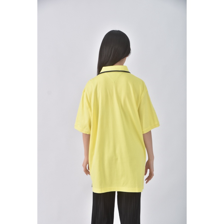 (XL) tommy hilfiger質感棉質純棉黃色短袖上衣二手衣, , large