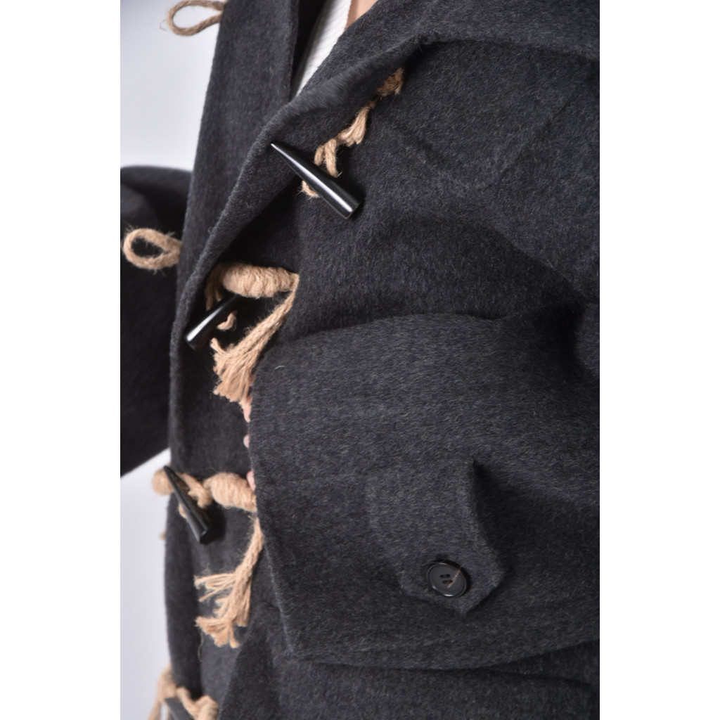 (F) ermarily排扣灰色外套二手衣, , large