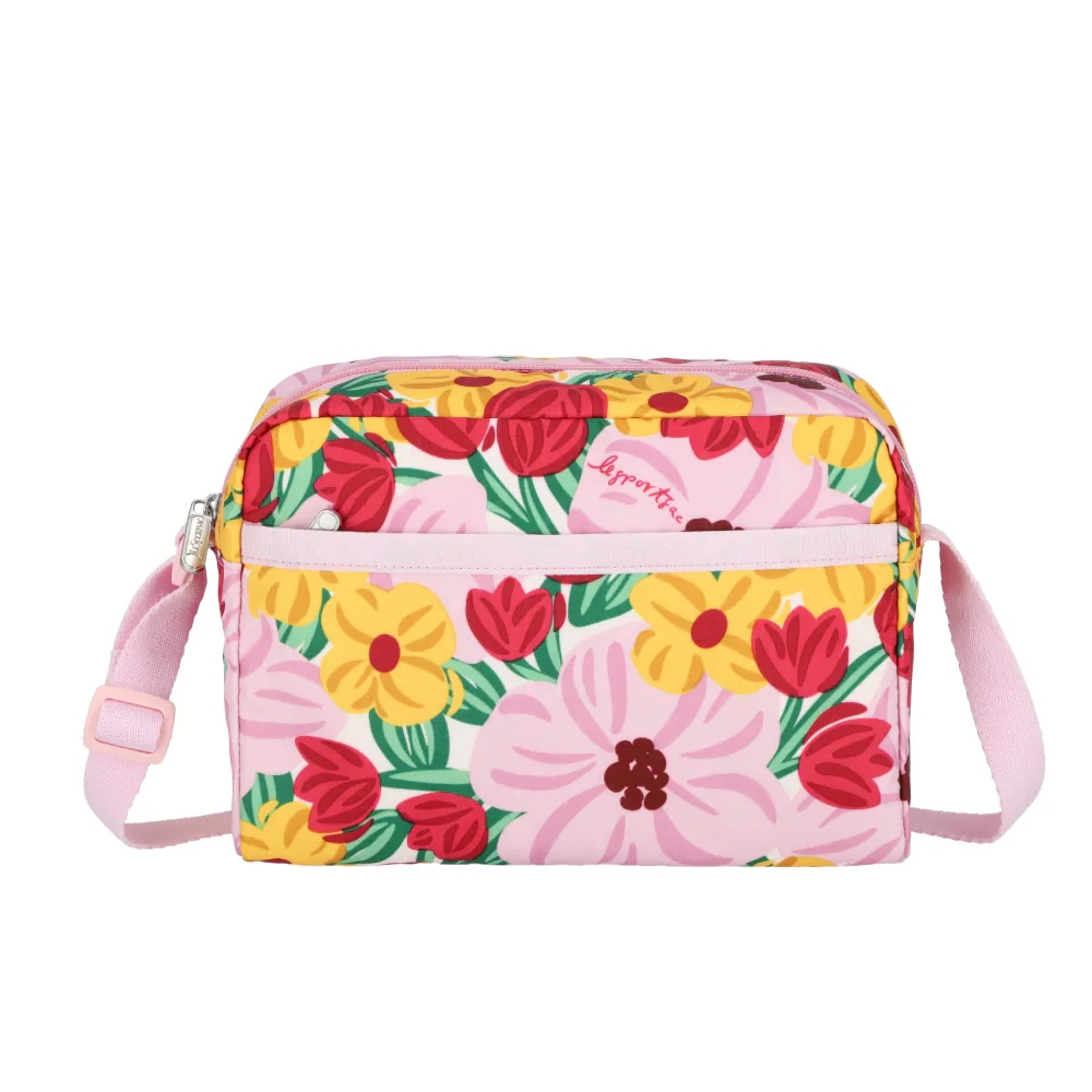|快速出貨|Lesportsac Daniella Crossbody 拉鍊斜背包 側背包 送禮推薦-粉紅花漾, , large