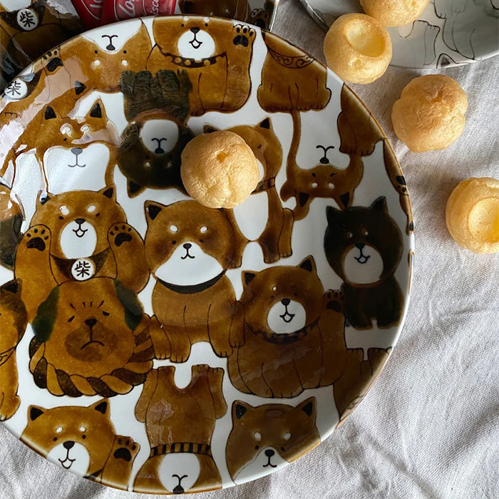 【毓秀堂】AWASAKA 柴犬餐盤4入組, , large