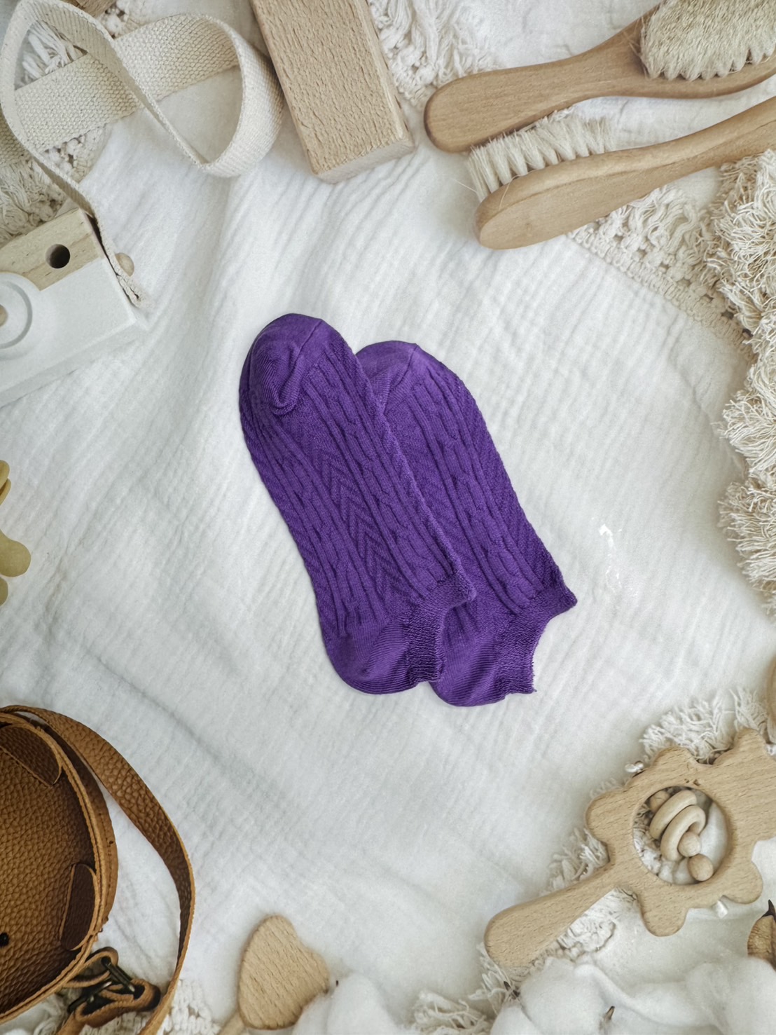 【RUNWAY】《RUNWAY SOCKS》Japanese/Korean Style Candy Socks &ndash; 22 Colors, Double Cylinder No-Show Socks &ndash; Bright Purple Limited Quantity &ndash; While Supplies Last, , large