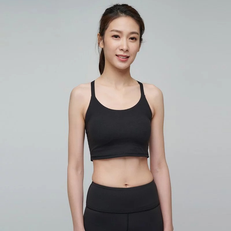 YOGA FLOW Chloe Bra - 扭轉短版上衣 - 淨黑 Black, , large
