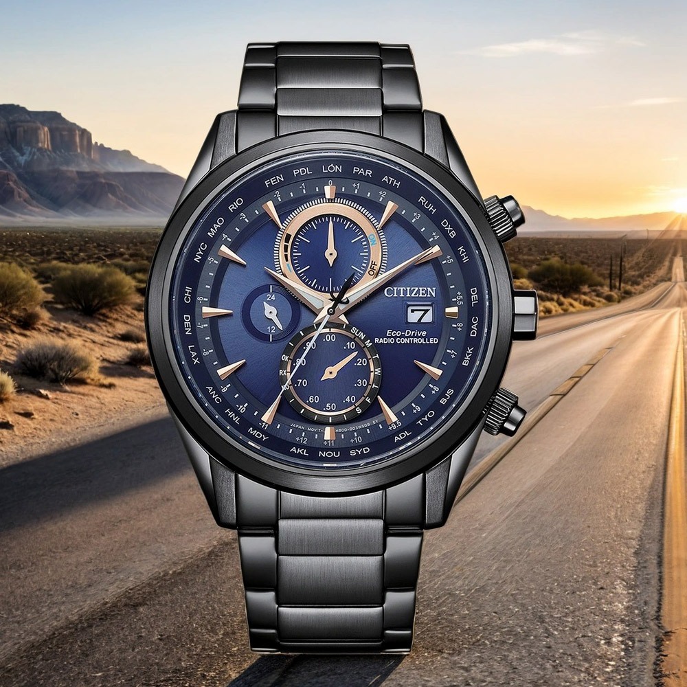 CITIZEN 星辰 空中之鷹光動能電波手錶 AT8265-81L, , large