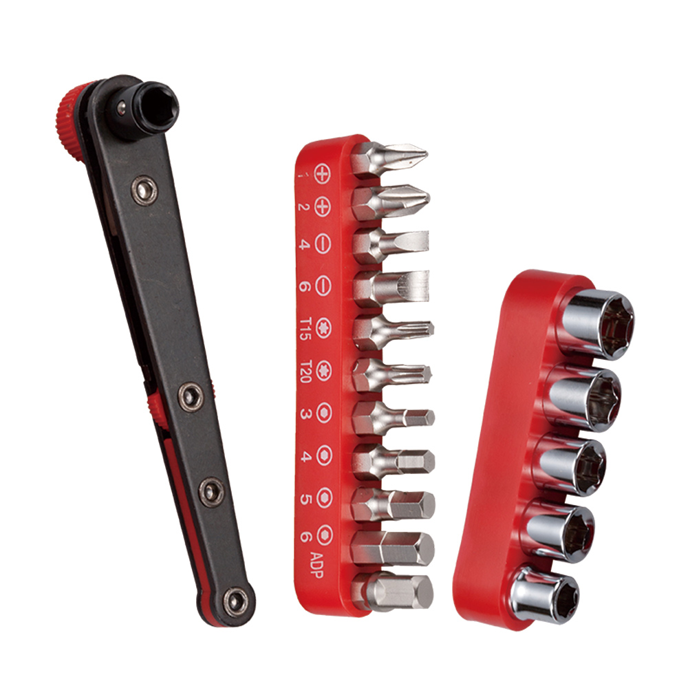 17pcs Mini Ratchet Bit & Socket Set, , large