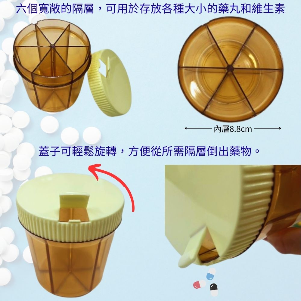金德恩 GS MALL 台灣製造 藥品分裝罐 藥丸保存盒 藥罐 藥盒 分裝瓶罐 儲存罐 收納罐 收納分裝罐 隨身收納罐, , large