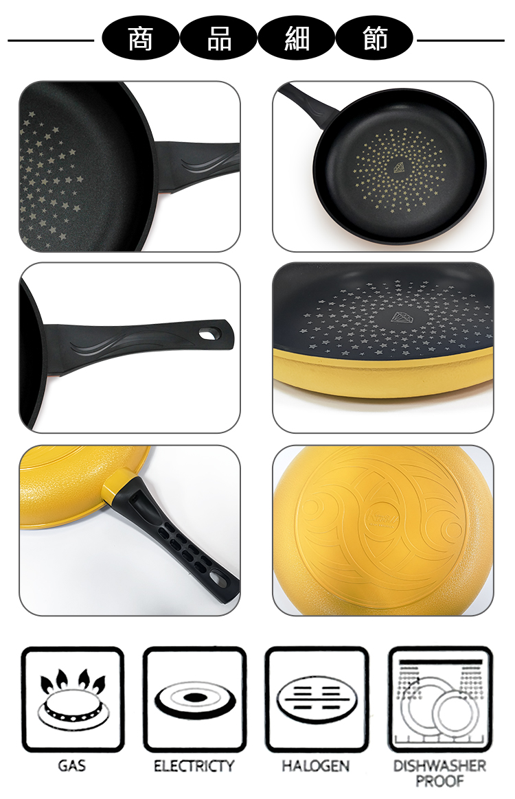 韓國Kitchenwell鑽石塗層不沾平底鍋-30cm-1支, , large