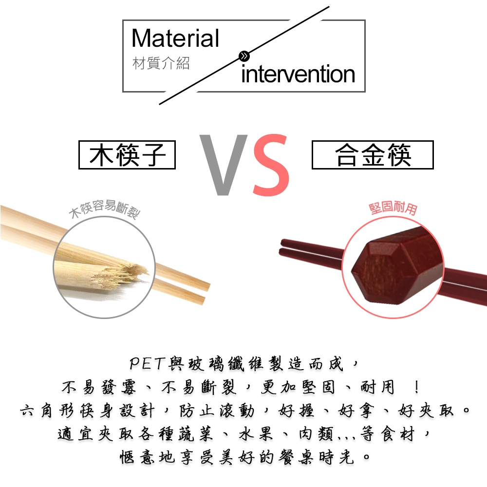 PERFECT 理想牌 品味六角合金筷六角筷馬卡龍筷子彩色筷玻璃纖維筷 咖啡-Leidea樂德兒, , large