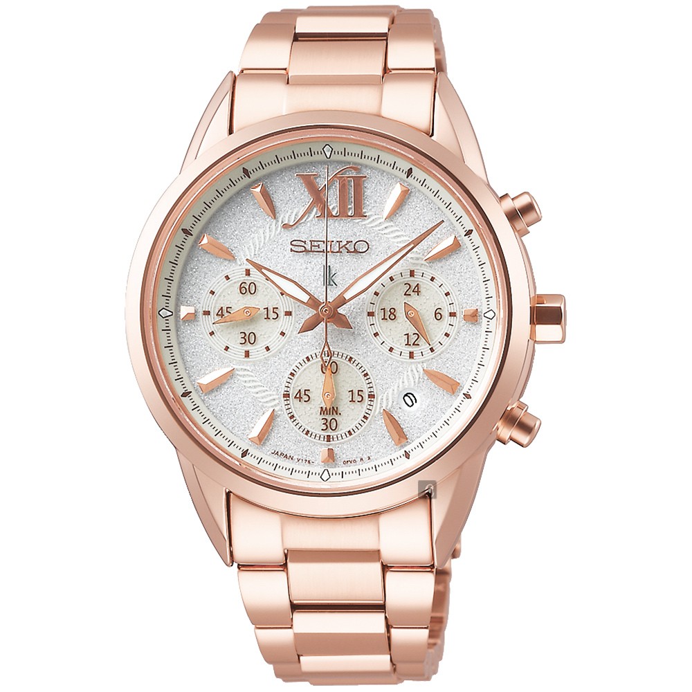 SEIKO 精工 LUKIA 冬雪太陽能計時女錶 V175-0EW0K(SSC826J1), , large