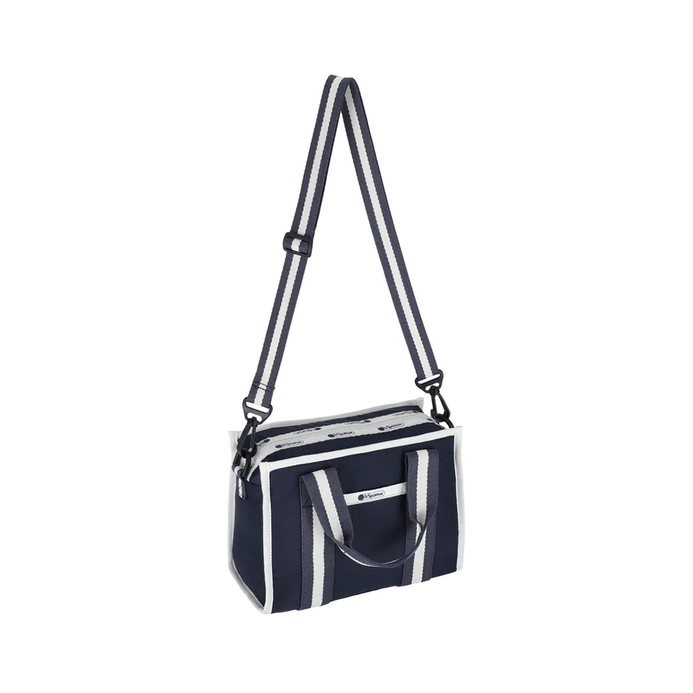 Lesportsac Small Top Handle Tote 手提肩背兩用旅行包 送禮推薦-條紋海軍藍, , large