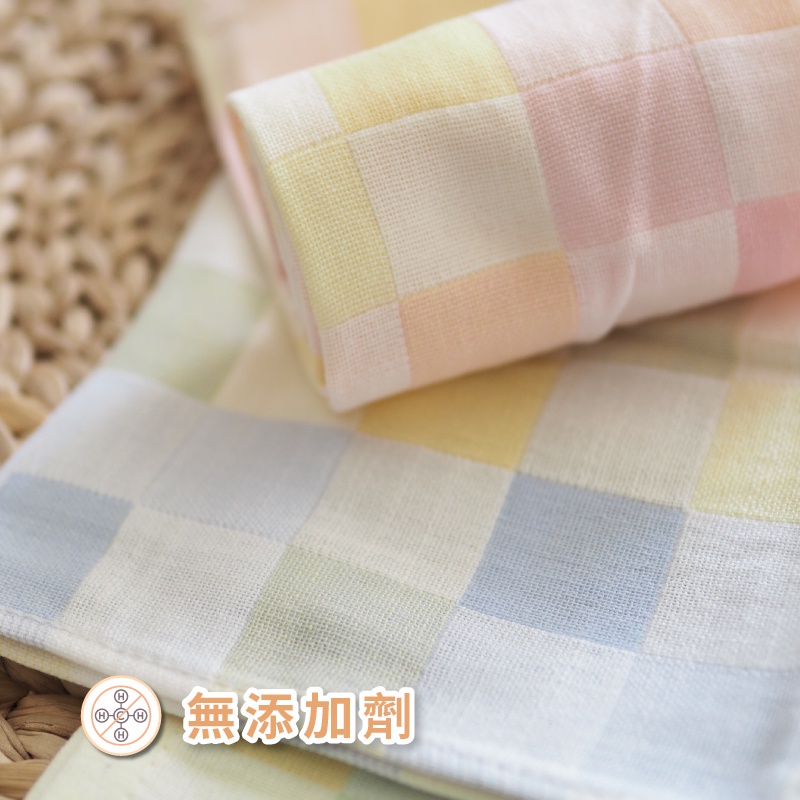 [Kaimei Cotton Industry] Colorful plaid cotton gauze adult towel double-layer gauze adult towel seven randomly selected groups, , large