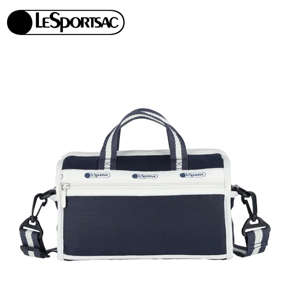 |快速出貨|Lesportsac MINI DUFFEL CROSSBODY 迷你筒狀肩背包 -滾邊深海藍, , large