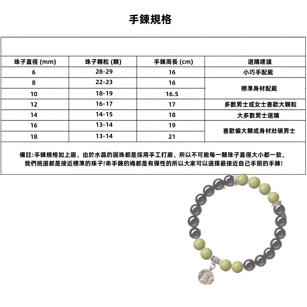 【A&R】招財轉運 S925純銀天然黑曜石+綠檀五路財神手鍊 8mm附禮盒, , large