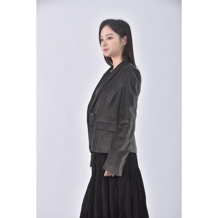 (S) g2000質感棉質灰色外套二手衣, , large