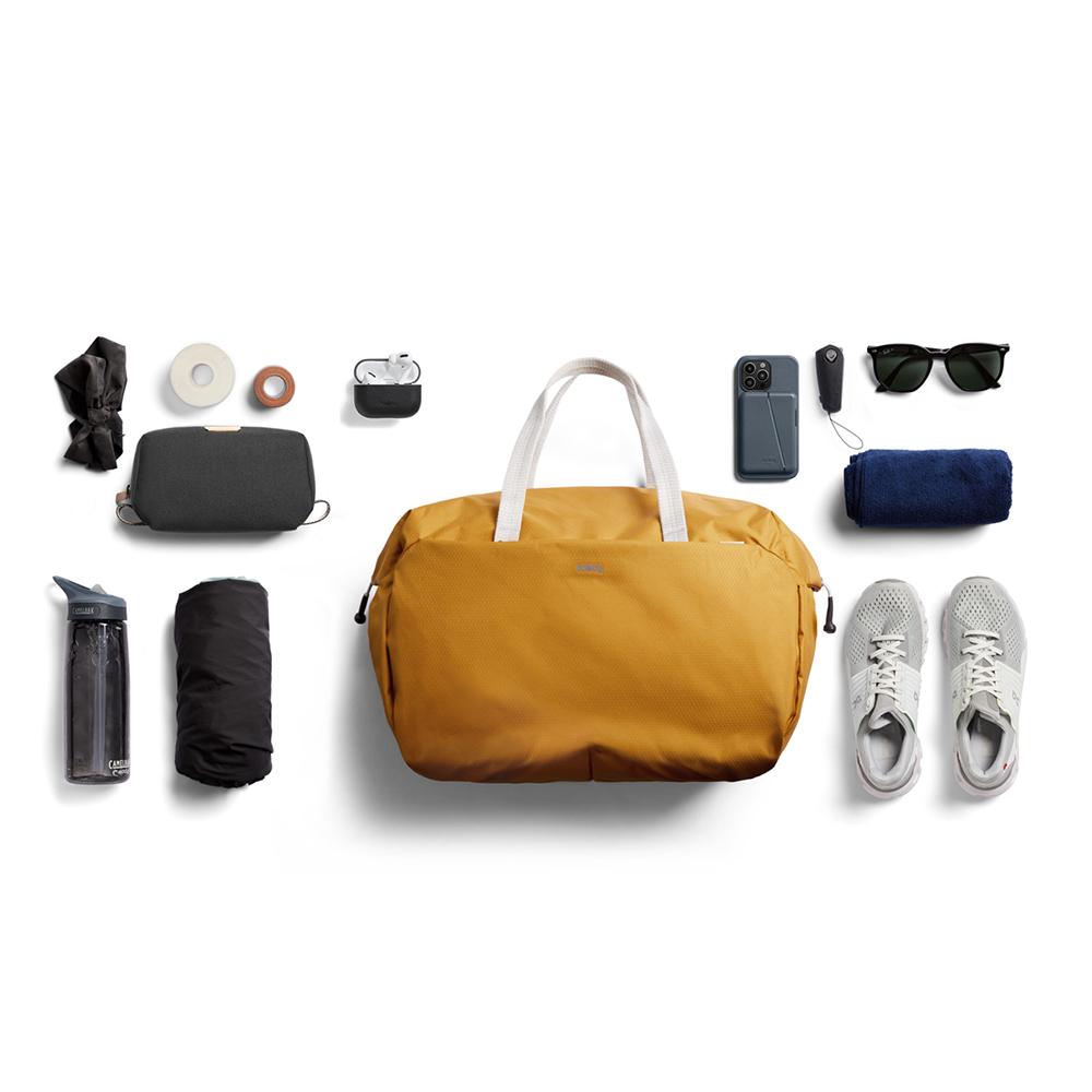 |快速出貨|Bellroy 輕量圓筒包 旅行包 旅行袋 斜背包 收納多口袋-芥末黃, , large
