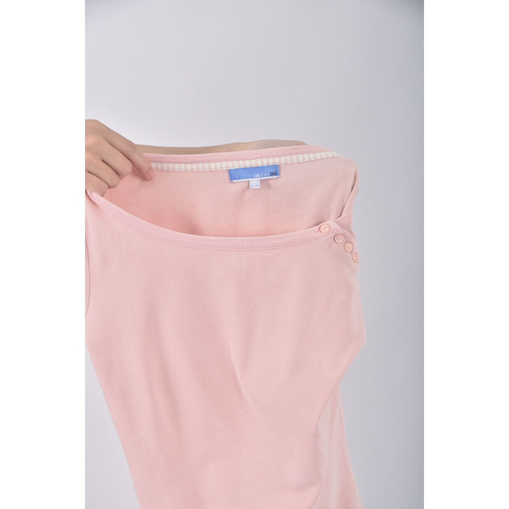 (S) g2000圓領粉色短袖上衣二手衣, , large