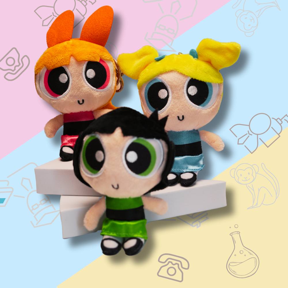 Powerpuff Girls 13 cm Plush Keychain-Bubbles, , large