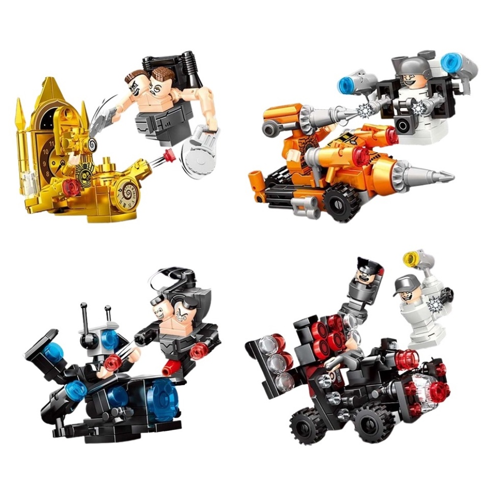 [積木共和國] 【LY樂宜】11028 馬桶人VS戰車和飛船 一套四款販售(益智拼裝積木)