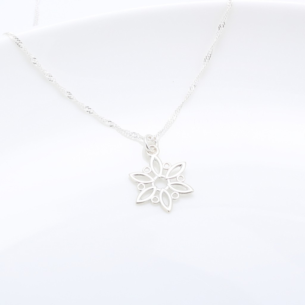 【Angel & Me】Christmas Snowflake Snow s925 sterling silver necklace birthday gift, , large